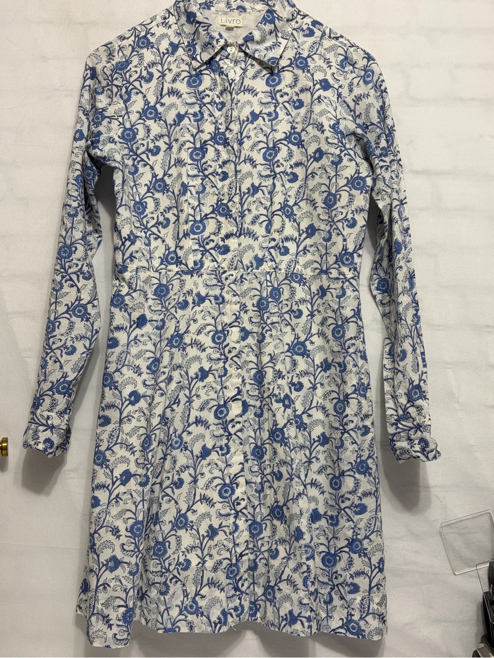 Livro Blue/ White Pastel Midi /knee Length Dress/small